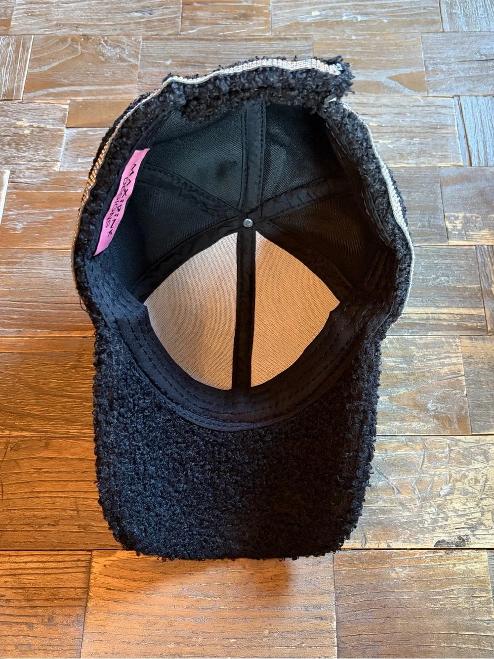 Maxipink Designs Rhinestone Trimmed Sherpa Cap